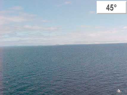 Viewing horizon 45° from Station ROAM4
