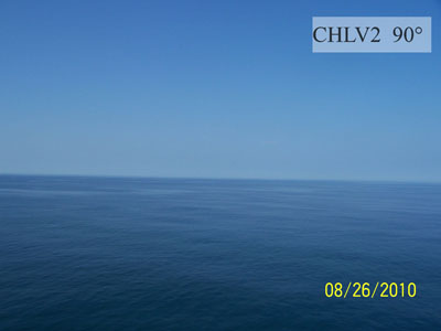 Viewing horizon 90° from Station CHLV2