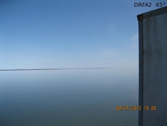 Viewing horizon 45° from Station DRFA2