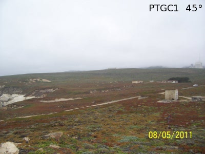 Viewing horizon 45° from Station PTGC1
