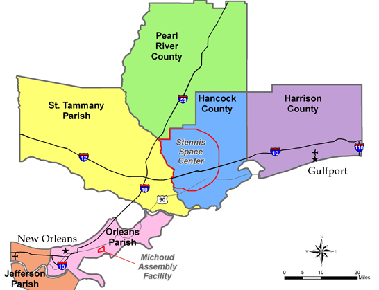 Stennis Space Center Map Ndbc - Visitor Information