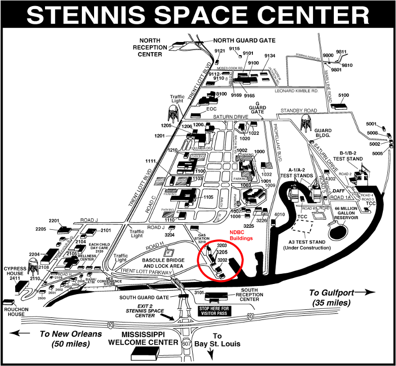 Map of NDBC Buildings